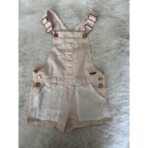 Tahari Girls Sz. 4T Pale Pink Overall Shortall Outfit. Adorable, Grt Shape